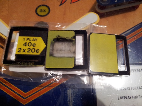 Fireball classic coin door pricing plates